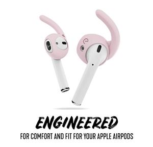 EarBuddyz 2.0 Ear Hooks and Covers Accessories Compatible with Apple AirPods 1 & 2 or EarPods Headphones/Earphones/Earbuds (3 Pairs) (Pretty in Pink) 