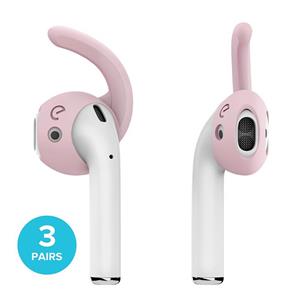 EarBuddyz 2.0 Ear Hooks and Covers Accessories Compatible with Apple AirPods 1 & 2 or EarPods Headphones/Earphones/Earbuds (3 Pairs) (Pretty in Pink) 