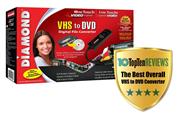 Diamond VC500 USB 2.0 One Touch VHS to DVD Video Capture Device with Easy to use Software, Convert, Edit and Save to Digital Files For Win7, Win8 and Win10