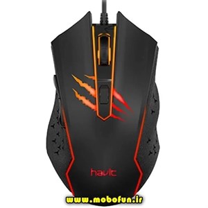 ماوس گیمینگ هویت HAVIT اصلی مدل MS1027 مشکی نارنجی کد 30254