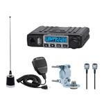 Midland - MXT115VP3, MicroMobile Bundle Kit - 15 Watt GMRS Two-Way Radio with 8 Repeater Channels, 142 Privacy Codes, NOAA Weather Scan + Alert & External Magnetic Mount Antenna (Single Pack) (Black)