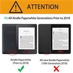 OMOTON Kindle Paperwhite Case Cover - The Thinnest Lightest PU Leather Smart Cover Kindle Paperwhite fits All Paperwhite Generations Prior to 2018 (Will not fit All New Paperwhite 10th Gen), Black
