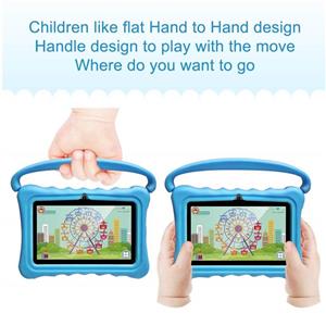 Tablet Case for Kids 7 Inch Kids Tablet Cases for Shock Proof Protective with Portable Convertible Handle Light Weight (Blue) 