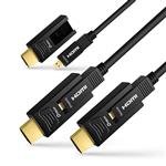 DTECH Fiber Optic HDMI Cable 100 ft Support 4K 60Hz (4:4:4/4:2:2/4:2:0 Chroma Subsampling) 18Gbps High Speed, with Dual Micro HDMI and Standard HDMI Connectors