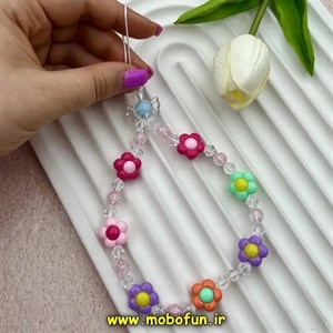 بند آویز دستی موبایل طرح لاکچری گل فانتزی کد 65725