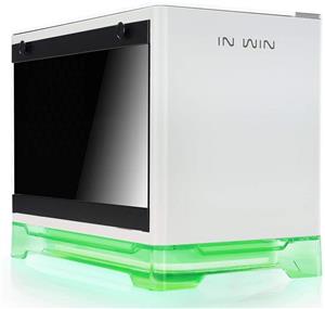 InWin A1 White Mini-ITX Tower with Integrated RGB Lighting 600W Power Supply Qi Wireless Phone Charger Computer Chassis Cases