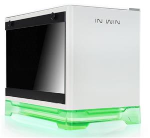 InWin A1 White Mini-ITX Tower with Integrated RGB Lighting 600W Power Supply Qi Wireless Phone Charger Computer Chassis Cases