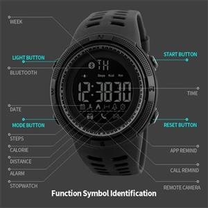 Men Outdoor Sport Smart Watch Fashion Digital Watches Fitness Tracker Bluetooth iOS 4.0 Android Waterproof Wristwatch 