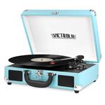 Innovative Technology VSC-550BT-TQ Victrola Vintage 3-Speed Bluetooth Suitcase Turntable with Speakers, Turquoise