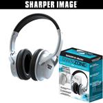 Sharper Image OWN ZONE Wireless Rechargeable TV Headphones- RF Connection, 2.4 GHz, Transmits Wirelessly up to 100ft, No Bluetooth Required, AUX, RCA, & Optical Cable Included (Silver)