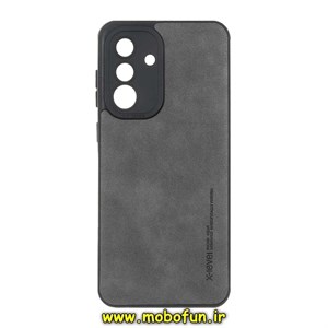 قاب گوشی Galaxy A56 سامسونگ طرح ژله ای چرمی ساده ایکس لول X-LEVEL خاکستری کد 71411