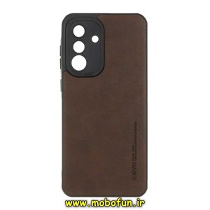 قاب گوشی Galaxy A36 سامسونگ طرح ژله ای چرمی ساده ایکس لول X-LEVEL قهوه ای کد 71360