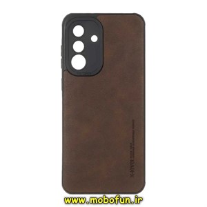قاب گوشی Galaxy A56 سامسونگ طرح ژله ای چرمی ساده ایکس لول X-LEVEL قهوه ای کد 71412