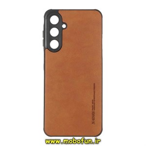 قاب گوشی Galaxy A16 سامسونگ طرح ژله ای چرمی ساده ایکس لول X-LEVEL عسلی کد 71259