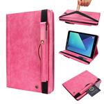 Galaxy Tab S3 9.7 Case, Premium Multifunction Flip Leather Smart Cover Stand Case Auto Sleep/Wake with Card Slots, Front Document Pocket & Pencil Holder for Samsung Tab S3 9.7-Inch SM-T820/T825 - Pink