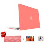 Laptop Case,Plastic MacBook Case,Hard Shell Cover, Keyboard Cover, Screen Protector for MacBook Pro 15 Inch Case 2018 2017 2016 Release A1990/A1707 Touch Bar Models (Coral Orange)