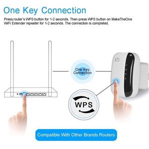 MakeTheOne 300Mbps Wireless WiFi Repeater/Extender/AP/WI-FI Signal Range Amplifier/Booster, Mini 2.4G Portable WiFi Signal Range Extender with WPS for Router Home 