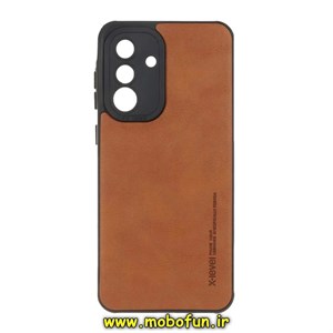 قاب گوشی Galaxy A36 سامسونگ طرح ژله ای چرمی ساده ایکس لول X-LEVEL عسلی کد 71358