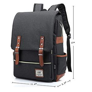 UGRACE Slim Business Laptop Backpack Elegant Casual Daypacks Outdoor Sports Rucksack School Shoulder Bag for Men Women Tear Resistant Simple Stylish Travelling Black 