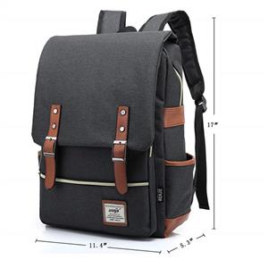 UGRACE Slim Business Laptop Backpack Elegant Casual Daypacks Outdoor Sports Rucksack School Shoulder Bag for Men Women Tear Resistant Simple Stylish Travelling Black 