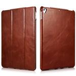 iPad Pro 12.9 Case, Icarercase Genuine Leather Case Folio Flip Smart Cover Auto Wake/Sleep Function [Magnetic Closure] Kickstand for Apple iPad Pro 12.9（2015&2017 Only） Brown