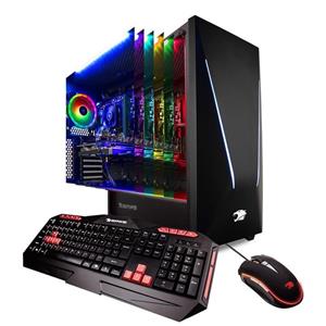 iBUYPOWER Pro Gaming PC Computer Desktop Trace 928770 Intel i7 8700 3.20GHz NVIDIA GeForce RTX 2070 8GB 16GB DDR4 1TB HDD 240GB SSD WiFi Included Win 10 Home VR Ready Black 