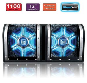 Dual Electronics BP1204 inch illumiNITE High Performance Studio Enclosed Car Subwoofers with 100 Watts Peak Power 