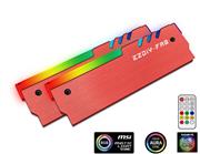 EZDIY-FAB RGB Addressable Memory RAM Cooler DDR Heatsink with Controller for DIY PC Game MOD DDR3 DDR4 (Compatible with ASUS Aura Sync,GIGABYTE RGB Fusion and MSI Mystic Light Sync)-Red-2 Pack