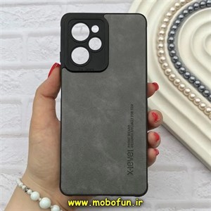 قاب گوشی Poco X5 Pro / Redmi Note 12 Pro 5G شیائومی ژله ای چرمی ساده ایکس لول X-LEVEL خاکستری کد 82214