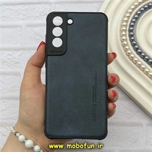 قاب گوشی Galaxy S21 FE سامسونگ ژله ای چرمی ساده ایکس لول X-LEVEL سرمه ای کد 82248