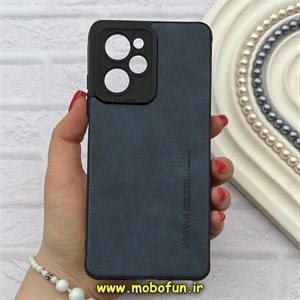 قاب گوشی Poco X5 Pro / Redmi Note 12 Pro 5G شیائومی ژله ای چرمی ساده ایکس لول X-LEVEL سرمه ای کد 82216