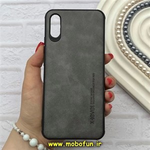 قاب گوشی Redmi 9A / Redmi 9AT / Redmi 9A Sport شیائومی ژله ای چرمی ساده ایکس لول X-LEVEL خاکستری کد 82218