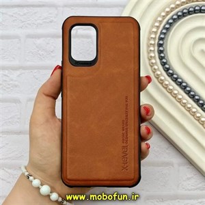 قاب گوشی Mi 10 Lite 5G شیائومی ژله ای چرمی ساده ایکس لول X-LEVEL عسلی کد 82206