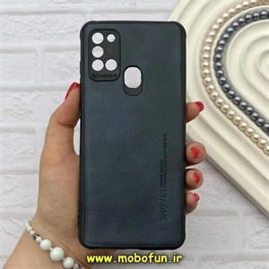 قاب گوشی Galaxy A21S سامسونگ ژله ای چرمی ساده ایکس لول X-LEVEL سرمه ای کد 82184