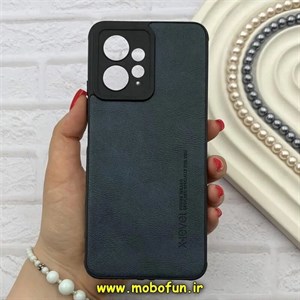 قاب گوشی Redmi Note 12 4G شیائومی ژله ای چرمی ساده ایکس لول X-LEVEL سرمه ای کد 82240
