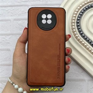 قاب گوشی Redmi Note 9T 5G شیائومی ژله ای چرمی ساده ایکس لول X-LEVEL عسلی کد 82229