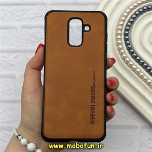 قاب گوشی Galaxy A6 Plus 2018 سامسونگ ژله ای چرمی ساده ایکس لول X-LEVEL عسلی کد 82173