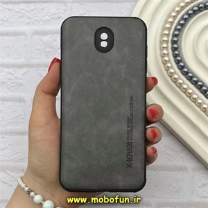 قاب گوشی Galaxy J7 Pro سامسونگ ژله ای چرمی ساده ایکس لول X-LEVEL خاکستری کد 82203