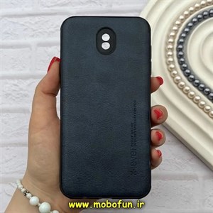 قاب گوشی Galaxy J7 Pro سامسونگ ژله ای چرمی ساده ایکس لول X-LEVEL سرمه ای کد 82205