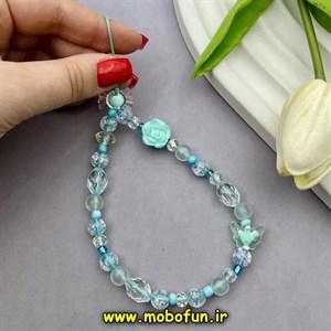 بند آویز دستی موبایل طرح لاکچری گل مرواریدی کد 85782