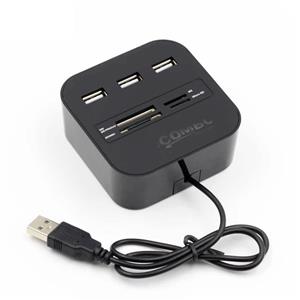 هاب USB2.0 سه پورت و کارت خوان ایکس پی مدل HC836A
