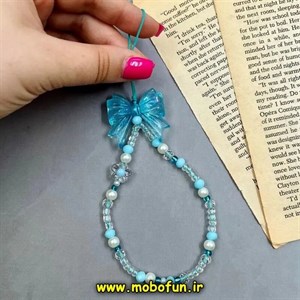 بند آویز دستی موبایل ( فون چارم Phone Charm ) طرح لاکچری پاپیون مرواریدی کد 87874