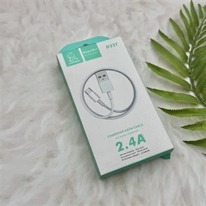 کابل شارژ 1 متری فست USB to Type-C برند DENMEN مدل D22T رنگ سفید کد 30496