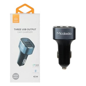 شارژر فندکی 42W فست سه پورت Mcdodo مدل CC-6570 رنگ خاکستری تیره کد 30552
