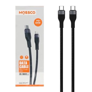 کابل شارژ PD و فست Mossco Type-C To Type-C مدل IC-18CC 65W رنگ مشکی کد 30592