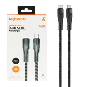 کابل شارژ PD و فست 2 متری Mossco Type-C To Type-C مدل IC-28CC 60W رنگ مشکی کد 30589