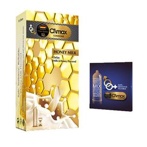 کاندوم کلایمکس مدل Honey milk بسته 12 عددی به همراه کاندوم مدل Gift
