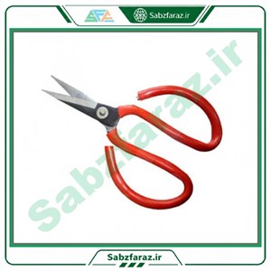 قیچی الکترونیکی کوچک دسته قرمز طول ۱۲ سانتی‌متر