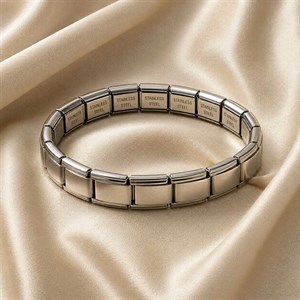 دستبند اسپرت نقره‌ای طرح نومینیشن با طراحی اصیل ایتالیایی 