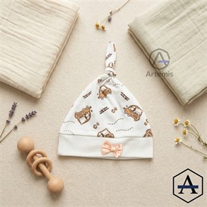 کلاه نوزادی مدل خرس ماشینی mop 132